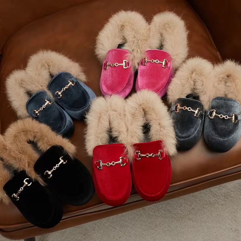 Baby Products Brand - Sepatu Putri Bulu Anak-anak Musim Dingin