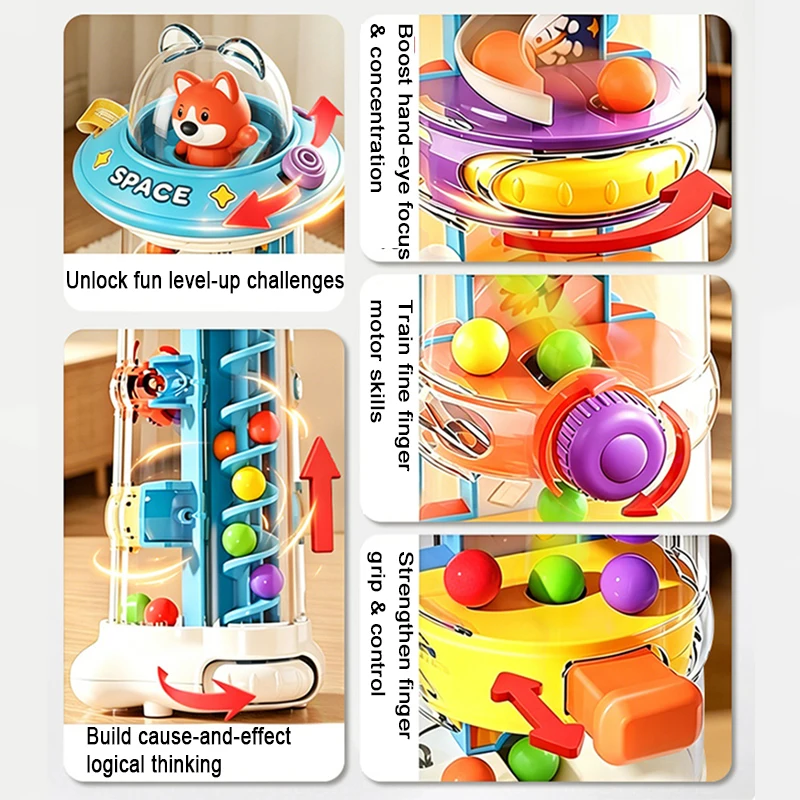 Mainan Menara Jatuhkan Bola Mo - Toddler Learning Tower ulasan dan harga