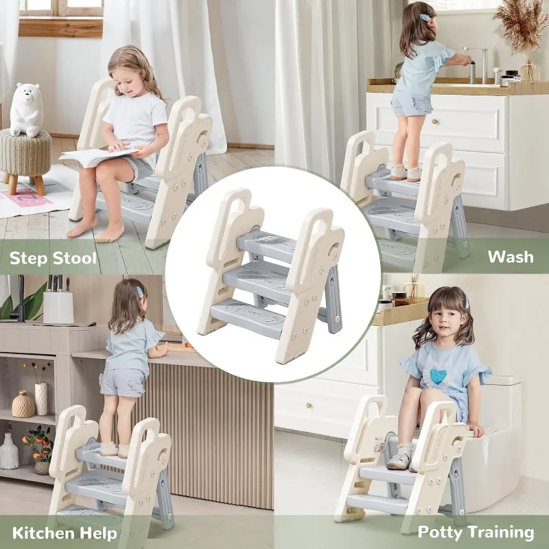 Bangku 3 langkah dengan pegang - Toddler Learning Tower ulasan dan harga