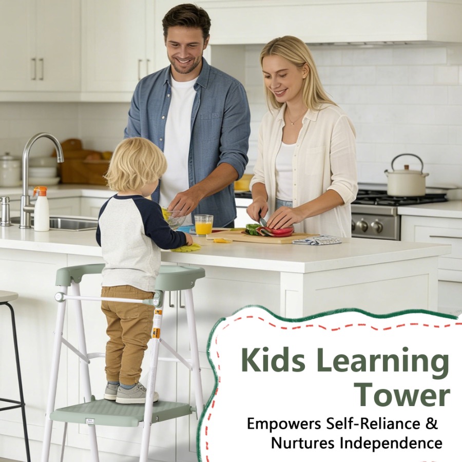 Pijakan Kaki Lipat untuk Balit - Toddler Learning Tower ulasan dan harga