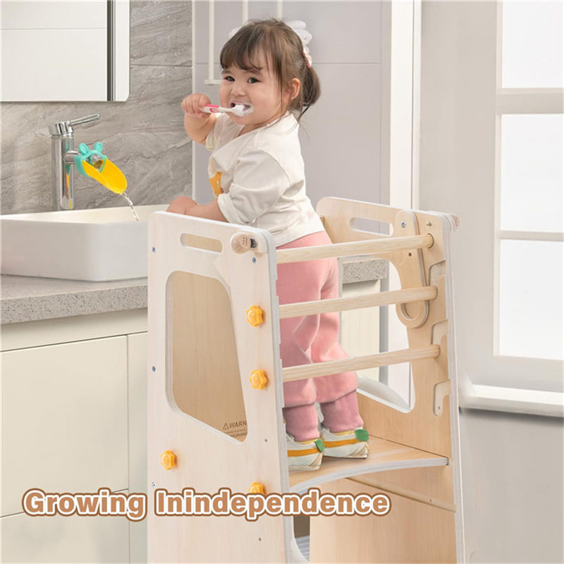 Menara Belajar Bayi Lipat Kayu - Toddler Learning Tower ulasan dan harga