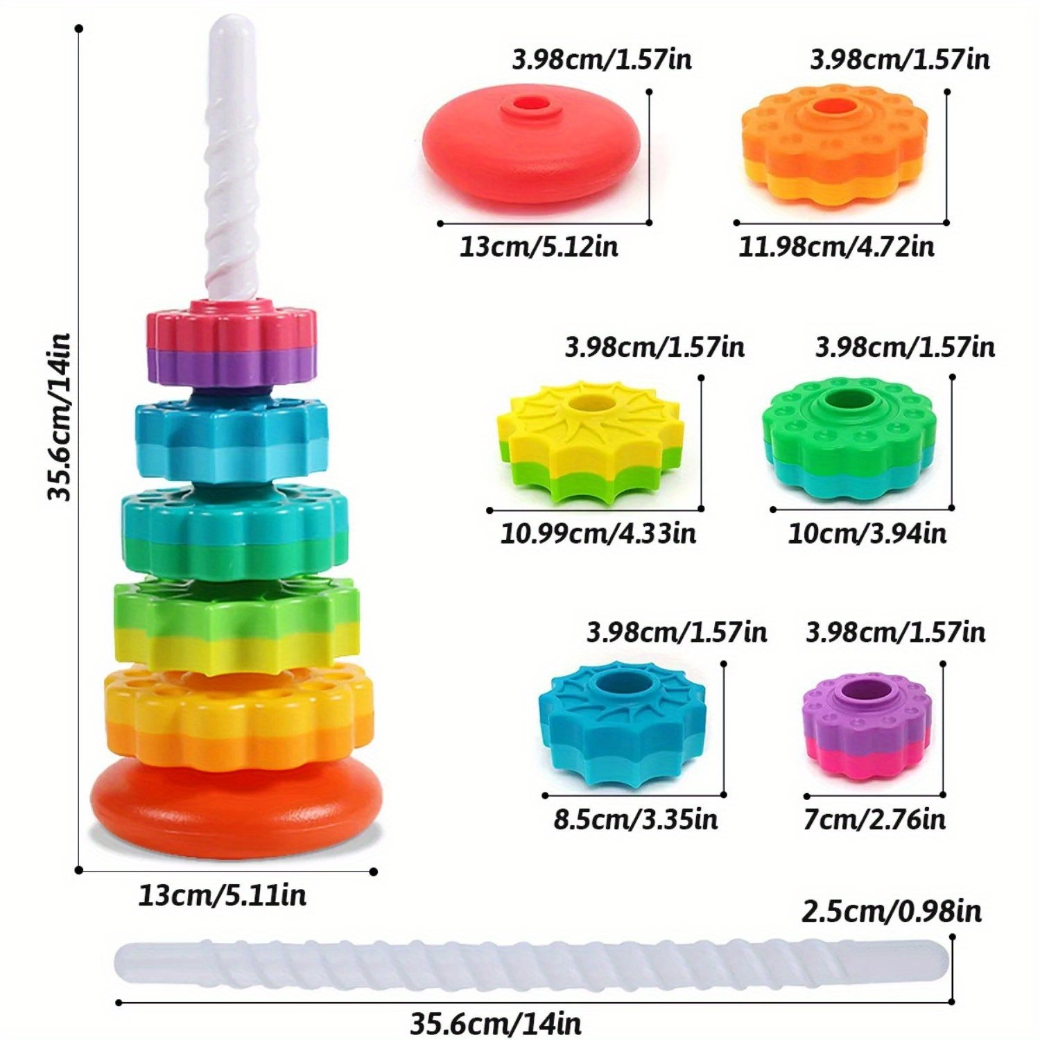 Mainan Puzzle Menara Pelangi B - Toddler Learning Tower ulasan dan harga