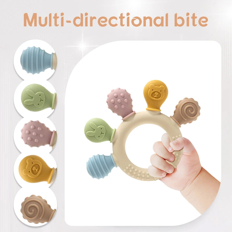 Cincin Gigitan Bayi Silikon Mu - Baby Products Application ulasan dan harga