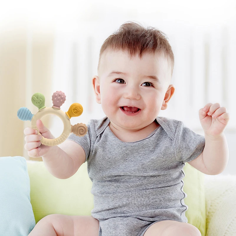 Cincin Gigitan Bayi Silikon Mu - Baby Products Application ulasan dan harga