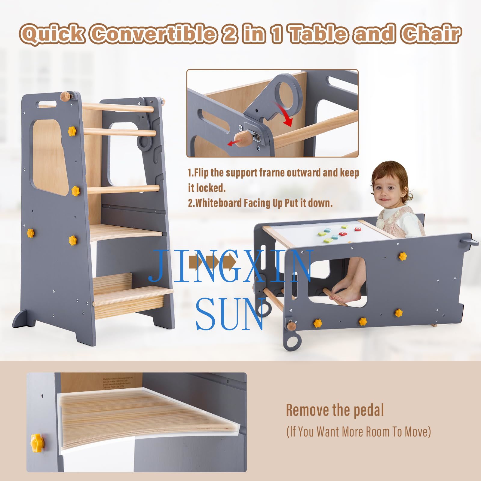 Menara Dapur Anak 4 in 1 Monte - Toddler Learning Tower ulasan dan harga
